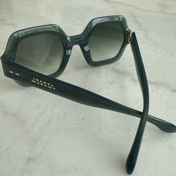 Isabel Marant Green Geometric Sunglasses - Picture 5 of 6